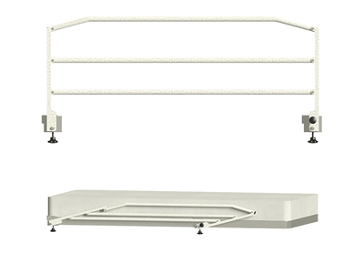 Barandillas de cama abatibles y universales sin aro
