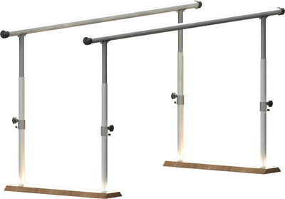 Paralela plegable regulable en altura 2m. Base de madera
