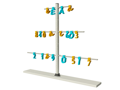 Conjunto de dígitos para el árbol de anillas horizontal
