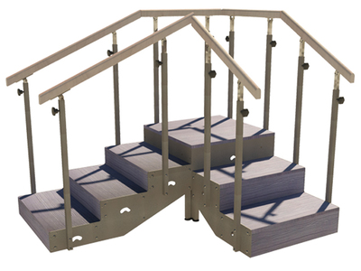 Mod. de 4 peldaños compatible con escalera de 3 peldaños