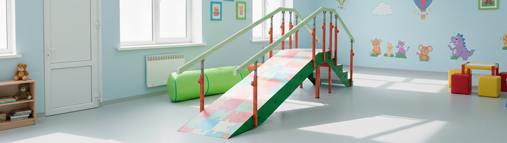 Escalera con rampa infantil de 5 peldaños